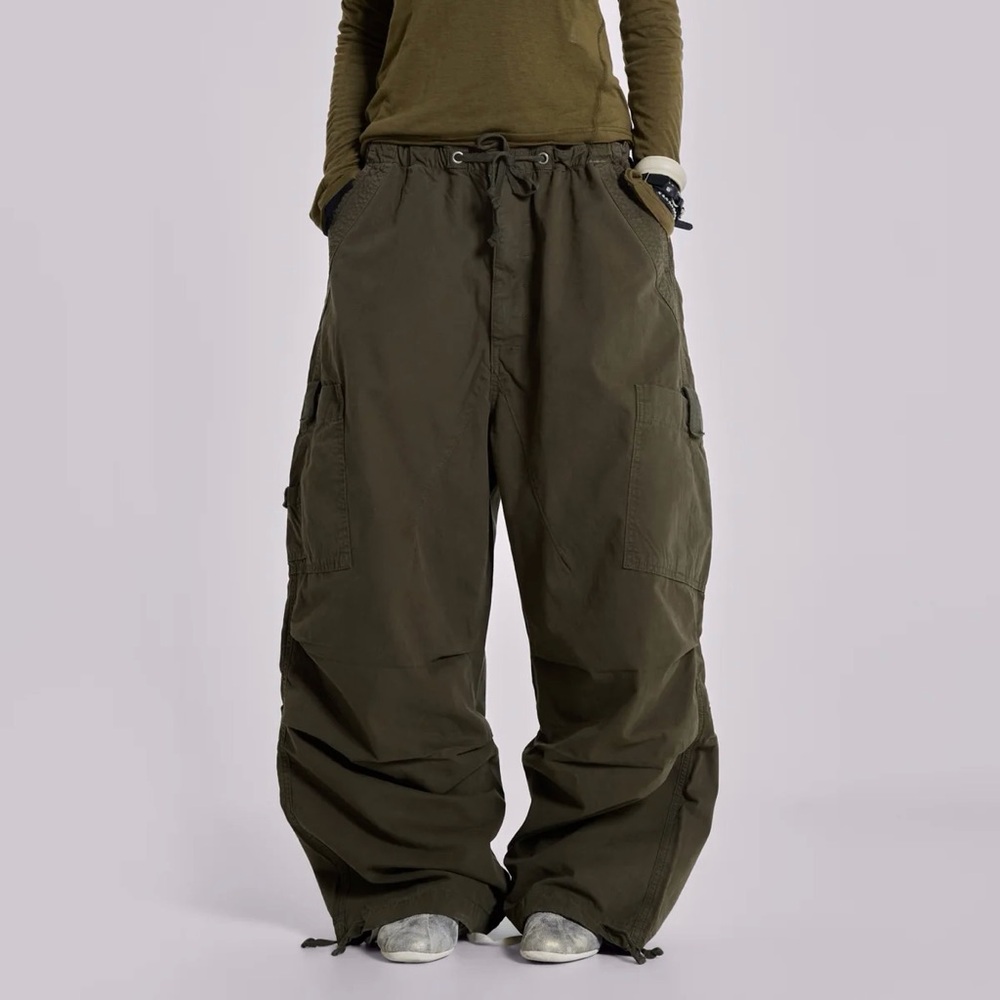 Jaded London Khaki Parachute Cargo Pants